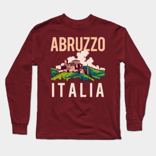 Abruzzo, Italia / Retro Italian Region Design Long Sleeve T-Shirt